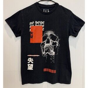 Isaac Morris Mens Skull Graphic T Shirt Size S Black No Hope Streetwear Tee